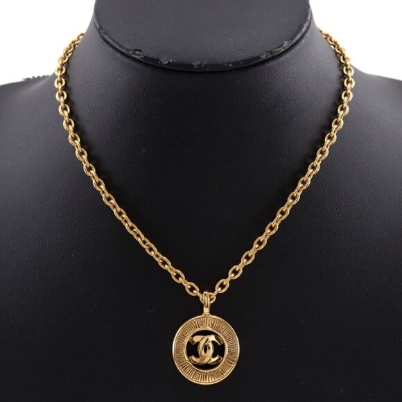 CHANEL Gold Logo Necklace